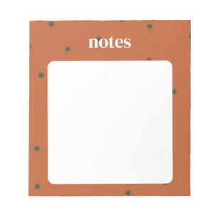 Rustic Brown and Green Maple Leaf Notepad