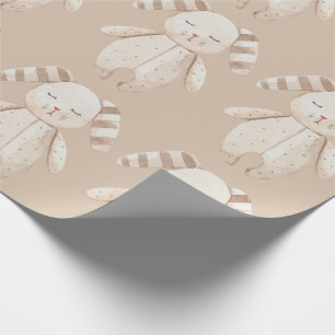 Rustic Brown Bear Baby Shower Wrapping Paper