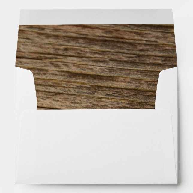 Rustic Brown Country Barn Wood Envelope (Back (Bottom))