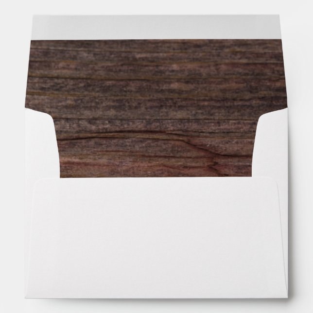 Rustic Brown Country Barn Wood Envelopes (Back (Bottom))