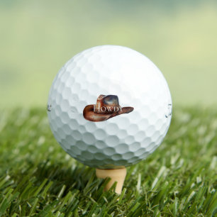 Rustic Brown Cowboy Hat Golf Balls