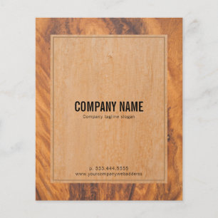 Rustic brown faux wood texture flyer