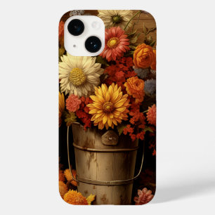 Rustic brown gold orange white Autumn flowers  Case-Mate iPhone 14 Case