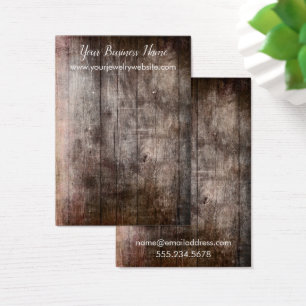Rustic Brown Grunge Earring Holder Display Cards