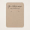 Rustic brown kraft black earring display card