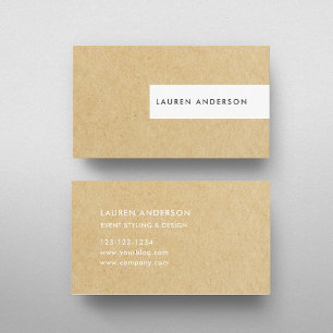 Rustic Brown Kraft Business Card