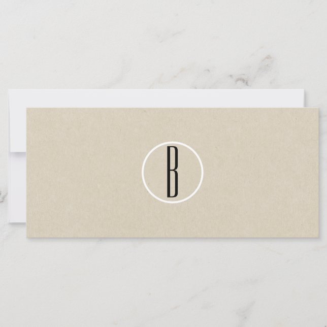 Rustic Brown Kraft Paper Business Gift Certificate (Front)