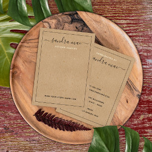 Rustic Brown Kraft Paper Look Jewelry Display Card