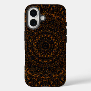 Rustic Brown Mandala with Western Charm iPhone 16 Case