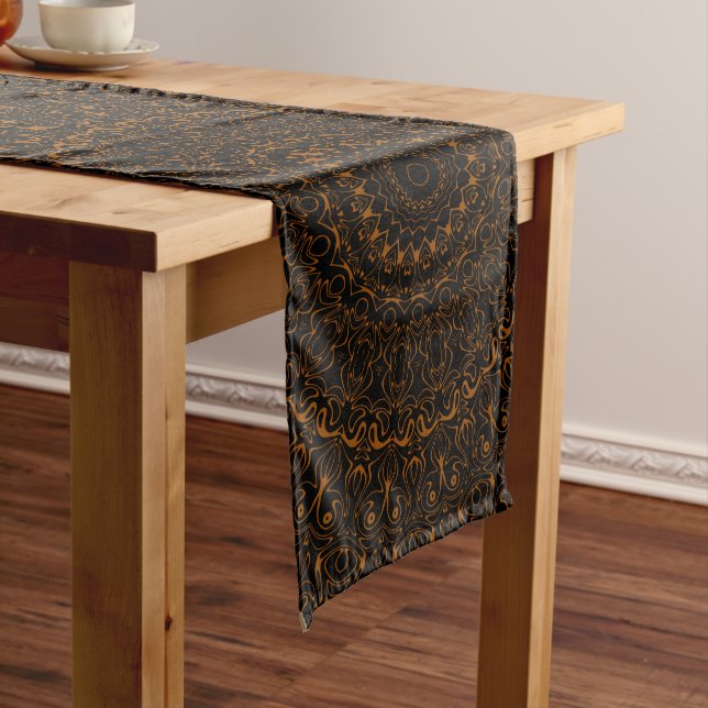 Rustic Brown Mandala with Western Charm Long Table Runner (In Situ)