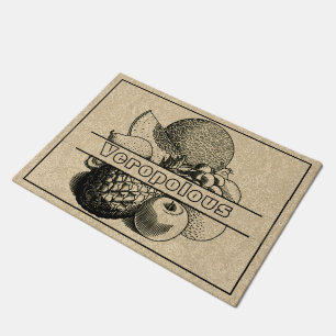 Rustic Brown Mixed Fruit Welcome Personalised Doormat
