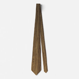 Rustic Brown Natural Woodgrain Design Tie