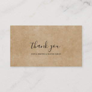 Rustic Brown Paper Mountain Forest Thankyou Card