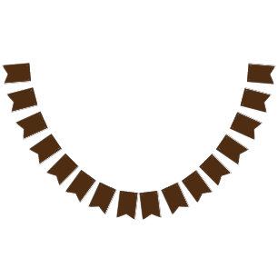 Rustic Brown Party Bunting Banner