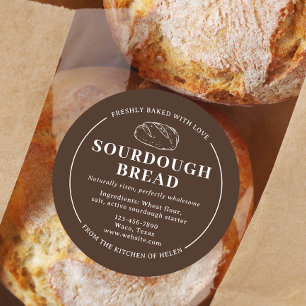 Rustic Brown Sourdough Bakery Bread Sticker
