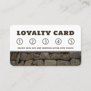 Rustic Brown Stone Loyalty Card
