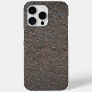 Rustic Brown Stone Mosaic Natural Rock Texture iPhone 15 Pro Max Case