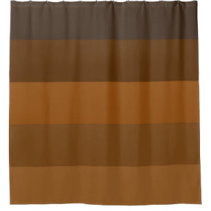 Rustic Brown Stripes Shower Curtain