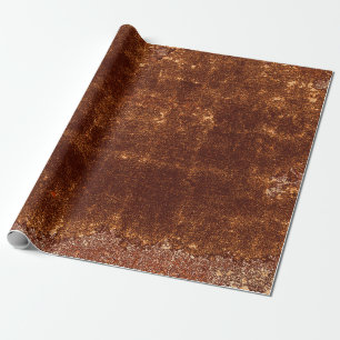 Rustic Brown Texture Country Vintage Grunge Wrapping Paper