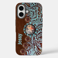 Rustic Brown Turquoise Cowboy Western Country