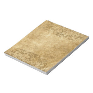 Rustic Brown Vintage paper parchment and vines Notepad