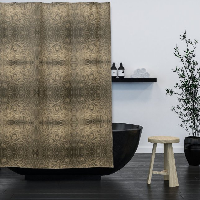 Rustic brown western country leather pattern shower curtain (Rustic brown western country leather pattern shower curtain)