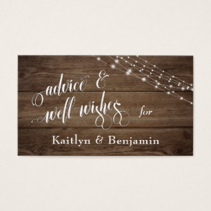 Rustic Brown Wood & Lights, Advice and Well-Wishes