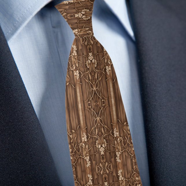 Rustic Brown Wood Tie (Creator Uploaded)