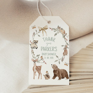 Rustic Brown Woodland Baby Shower  Gift Tags