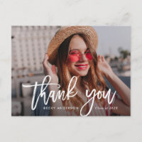 rustic brush lettering graduation thank you 