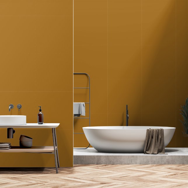 Rustic Buckthorn Brown  Wallpaper (Bathroom)
