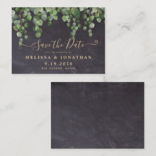 Rustic Budget Eucalyptus Wedding Save The Date Not Card