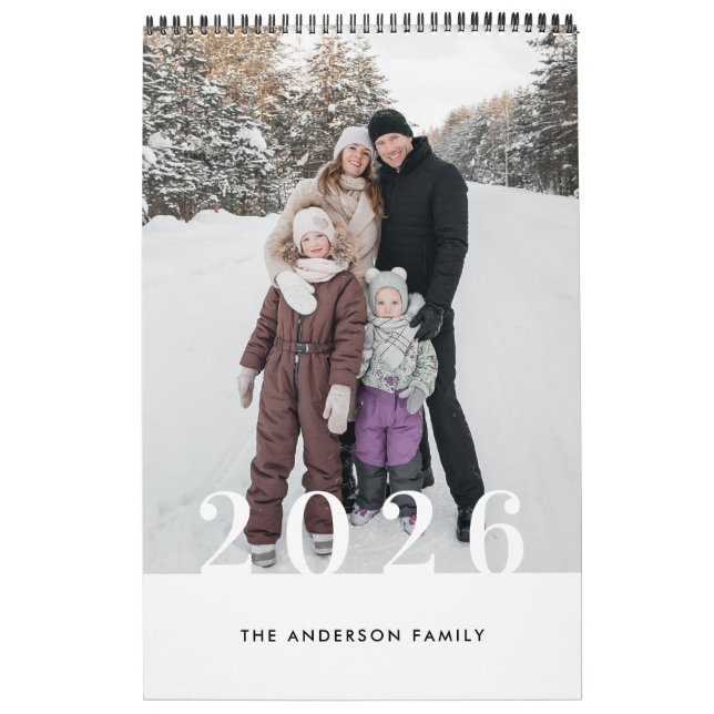 Rustic Buffalo Check 2026 Photo Calendar (Cover)