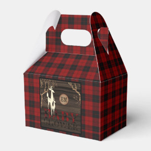 Rustic Buffalo Plaid Baby Shower Favours Favour Box