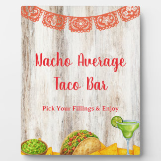 Rustic Build Your Own Taco Bar Sign | Farmhouse Plaque