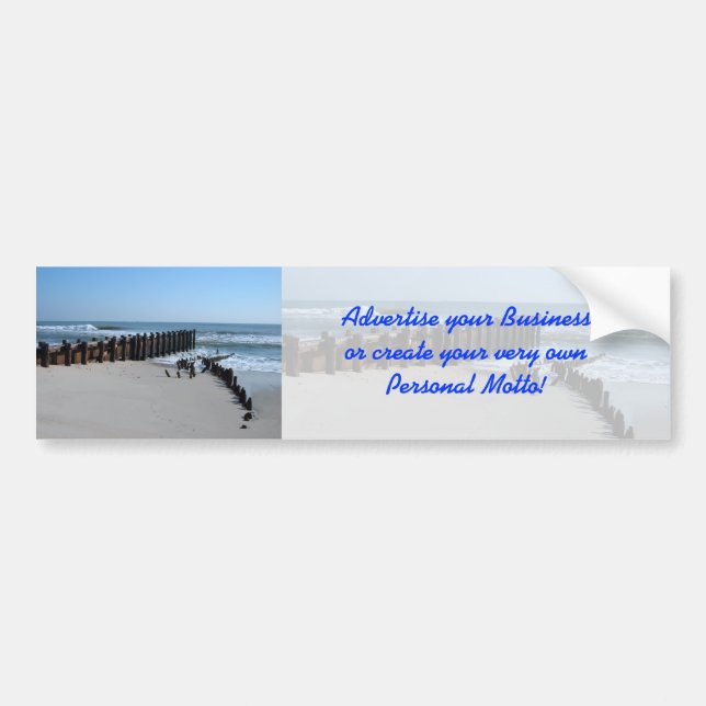 Rustic Bulkhead on Beach Bumper Sticker (Front)