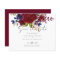 Rustic Burgundy Blue Floral Budget Wedding Invites