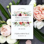 Rustic Burgundy Blush Fall Floral Wedding Programs<br><div class="desc">This elegant rustic style wedding ceremony sheet program design features the bride and groom names framed by beautiful fall watercolor flowers, including roses, dahlias, peony flowers, and greenery, in a gorgeous autumn palette of burgundy red, golden yellow, peach orange, blush pink, and shades of green. Perfect for a summer or...</div>