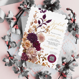 Rustic Burgundy & Blush Wildflower Bridal Shower
