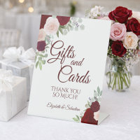Rustic Burgundy Boho Floral Gifts & Cards Wedding