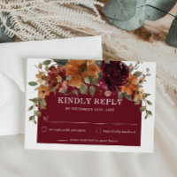 Rustic Burgundy Burnt Orange Floral Arch Wedding