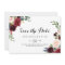 Rustic Burgundy Calligraphy Horizontal Wedding