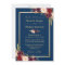Rustic Burgundy Floral Gold Navy Blue Wedding