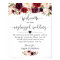 Rustic Burgundy Floral Unplugged Wedding Sign