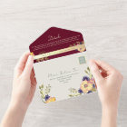 Rustic Burgundy Floral Wedding