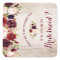 Rustic Burgundy Floral Will You Be My Bridesmaid