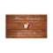 Rustic Burgundy Floral Wood Business Card