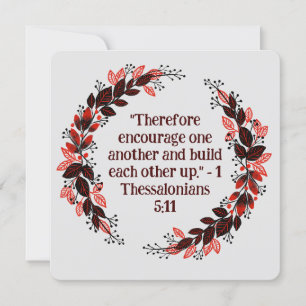 Rustic Burgundy Leaf Floral Wreath Religious Blank