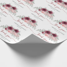 Rustic Burgundy Marsala and Pink Floral Wedding
