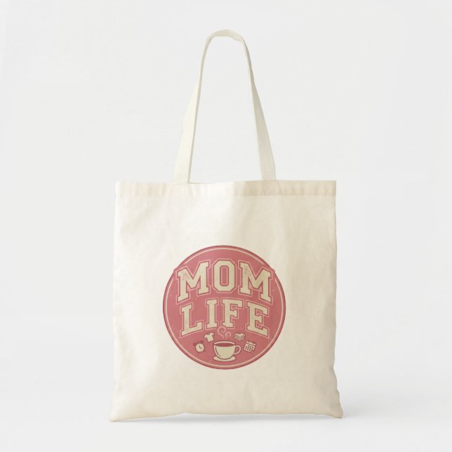 Rustic Burgundy Mum Life bag (Front)